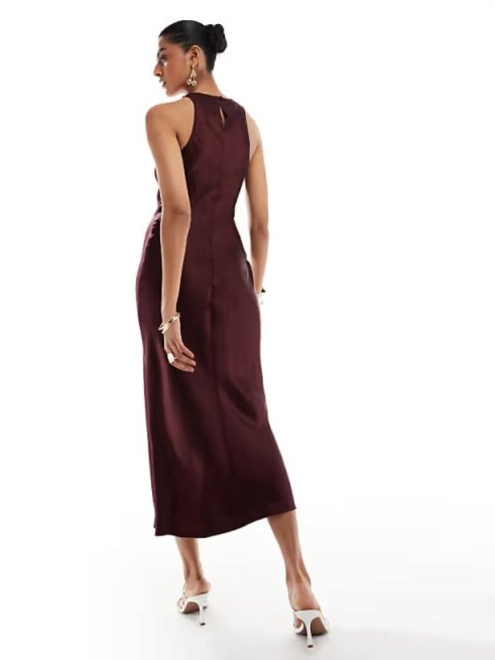 & Other Stories Sleeveless Satin Midi Dress NWT - Picture 3 of 14